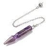 Natural Amethyst Pointed Dowsing Pendulums G-Q184-04G-P-2