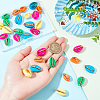 30Pcs 5 Colors Spray Painted Natural Cowrie Shell Pendants SSHEL-GA0001-15-5