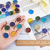 36Pcs 6 Colors Colored Glass Mosaic Tiles DIY-OC0009-46-3