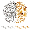 72Pcs 6 Styles 304 Stainless Steel Slide On End Clasp Tubes STAS-UN0058-13-1