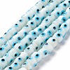 Handmade Evil Eye Lampwork Beads Strands LAMP-F024-01B-03-1