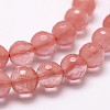 Cherry Quartz Glass Beads Strands G-D840-42-6mm-3