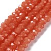 Baking Paint Imitation Jade Glass Bead Strands DGLA-A034-J6MM-A12-1