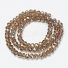 Electroplate Glass Beads Strands EGLA-A034-T4mm-K05-2