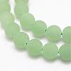Frosted Round Natural Green Aventurine Beads Strands G-D797-6mm-1