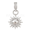 Brass Micro Pave Cubic Zirconia Pendants KK-H518-01A-P-1