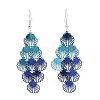 430 Stainless Steel Shell Shape Dangle Earrings EJEW-A137-03P-01-4
