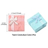 8Pcs 4 Colors Valentines Day Presents Packages Cardboard Ring Boxes CBOX-FS0001-07-4