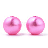 Spray Painted ABS Plastic Imitation Pearl Beads OACR-T015-05B-15-2