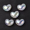 UV Plating Rainbow Iridescent Acrylic Beads OACR-H015-02-2