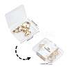 Brass Micro Pave Clear Cubic Zirconia Screw Carabiner Lock Charms ZIRC-PH0002-16G-8