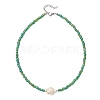 12Pcs 12 Colors Ocean Synthetic Turquoise Turtle with Glass Seed Beaded Necklaces for Women NJEW-JN05946-5
