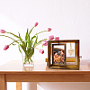 Double Sided Wooden Rotating Photo Frames with DIY Lovers
 Heart DJEW-WH0056-005-6