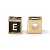 Rack Plating Brass Enamel Beads KK-B060-04G-01E-1