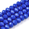 Opaque Solid Color Glass Beads Strands EGLA-A034-P10mm-D32-1
