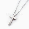 304 Stainless Steel Pendant Necklaces NJEW-O112-02P-4