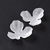 3-Petal Transparent Acrylic Bead Caps X-OACR-A017-11-3