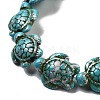 Synthetic Turquoise Dyed Beads Strands G-P507-05N-2