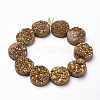 Electroplated Natural Druzy Quartz Crystal Beads Strands G-A141-20mm-B11-1