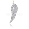 Antique Silver Plated Alloy Wing Big Pendants ALRI-N019-03-2