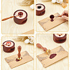 Brass Wax Seal Stamps with Wood Handle AJEW-WH0412-0246-3