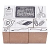 Wood and Rubber Stamps TOOL-WH0091-01-1