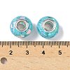 Transparent Resin Rondelle European Beads RESI-S023-09-3