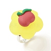 Jelly Color 3D Resin Adjustable Ring RJEW-JR00458-4