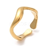 304 Stainless Steel Open Cuff Rings for Women STAS-D085-08G-1