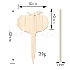Apple-shaped Wooden Plant Inserting Labels FIND-TAC0003-21-1