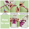 6 Pairs Zinc Alloy Rhinestone Snap Lock Clasps FIND-FG0005-21KCG-3