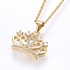 304 Stainless Steel Pendant Necklaces NJEW-H486-21G-1