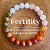 Natural Agate & Unakite & Quartz Crystal & Rose Quartz Round Bead Stretch Bracelets WG6A8BD-01-1