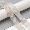 Natural White Agate Beads Strands G-K359-B02-01-2