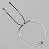 Adjustable Glass Seed Bead Slider Bracelets for Women VT9382-29-1