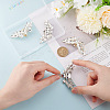 4Pcs 2 Colors Wing Alloy Rhinestone Shoe Decoration FIND-GO0002-27-5