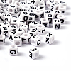 Letter Acrylic European Beads X-OPDL-R050-10mm-2