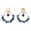 Brass Dangle Stud Earrings EJEW-JE04163-03-3