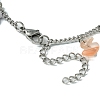 Chakra Theme Natural & Synthetic Mixed Gemstone Nugget Charm Bracelets BJEW-TA00401-4
