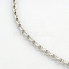 Men's 304 Stainless Steel Cable Chain Necklaces STAS-O037-12P-1