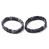 Natural Sodalite Faceted Beaded Stretch Bracelets for Women BJEW-K251-08H-4