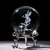 Inner Carving Glass Crystal Ball Diaplay Decoration PW-WG80134-05-1