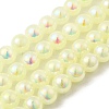 Plating Natural Selenite Beads Strands G-G120-A01-02-04-1