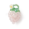 Glass Seed Beaded Pendants PALLOY-MZ01238-02-1