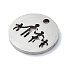 Non-Tarnish 304 Stainless Steel Charms STAS-C097-35P-2