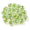 Two Tone UV Plating Transparent Acrylic European Beads OACR-F004-06I-3