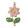 304 Stainless Steel with Enamel Pendants SA-OY002-53G-02-1