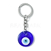 6Pcs 3 Style Handmade Evil Eye Lampwork Keychain KEYC-SW00002-3