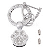 1Pc DIY Alloy Rhinestone Spring Gate Rings Keychains FIND-TA0008-54A-P-2
