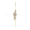 Brass Crystal Rhinestone Ear Wrap Crawler Hook Earrings for Women EJEW-C097-02G-05-1